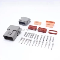 5 sets kits 12 pin way deutsch auto car sealed electric wire connector plug set waterproof dt06 12s dt04 12p