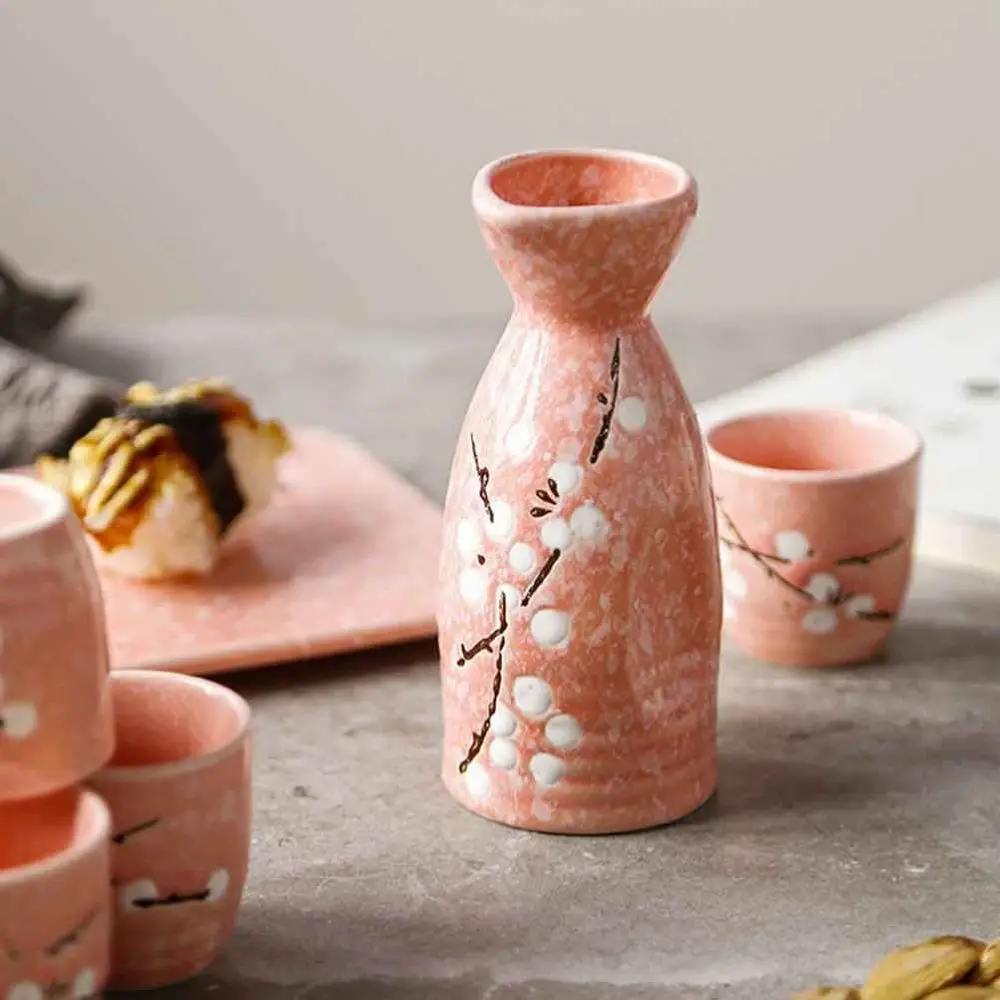 

1 Set of Japanese Style Sake Set Sake Cup Sake Bottle Cup Ceramic Sake Warm Pot