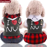dog clothes winter warm pet dog jacket coat college style puppy christmas clothing hoodies for small medium dogs puppy yorkshire