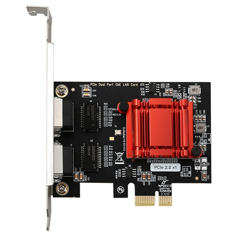 

Двухпортовая гигабитная сетевая карта, настольный маршрутизатор, Серверная сетевая карта PCIe, Серверная сетевая карта