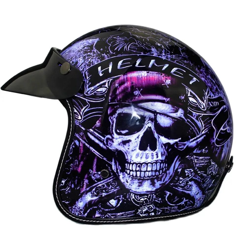 Лидер продаж 3/4 винтажные шлемы в стиле ретро защитные мотоциклетные с