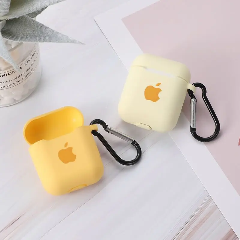 Оригинальный чехол Apple Airpods 1 2 беспроводной Bluetooth для наушников яркие цвета AirPods