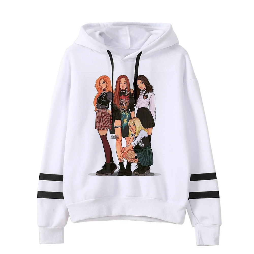 Blackpink Kill This Love Harajuku Толстовка для женщин Ullzang Jennie Rose Lisa Jisoo толстовка с героями мультфильмов осенне-зимняя теплая Женская толстовка с капюшоном