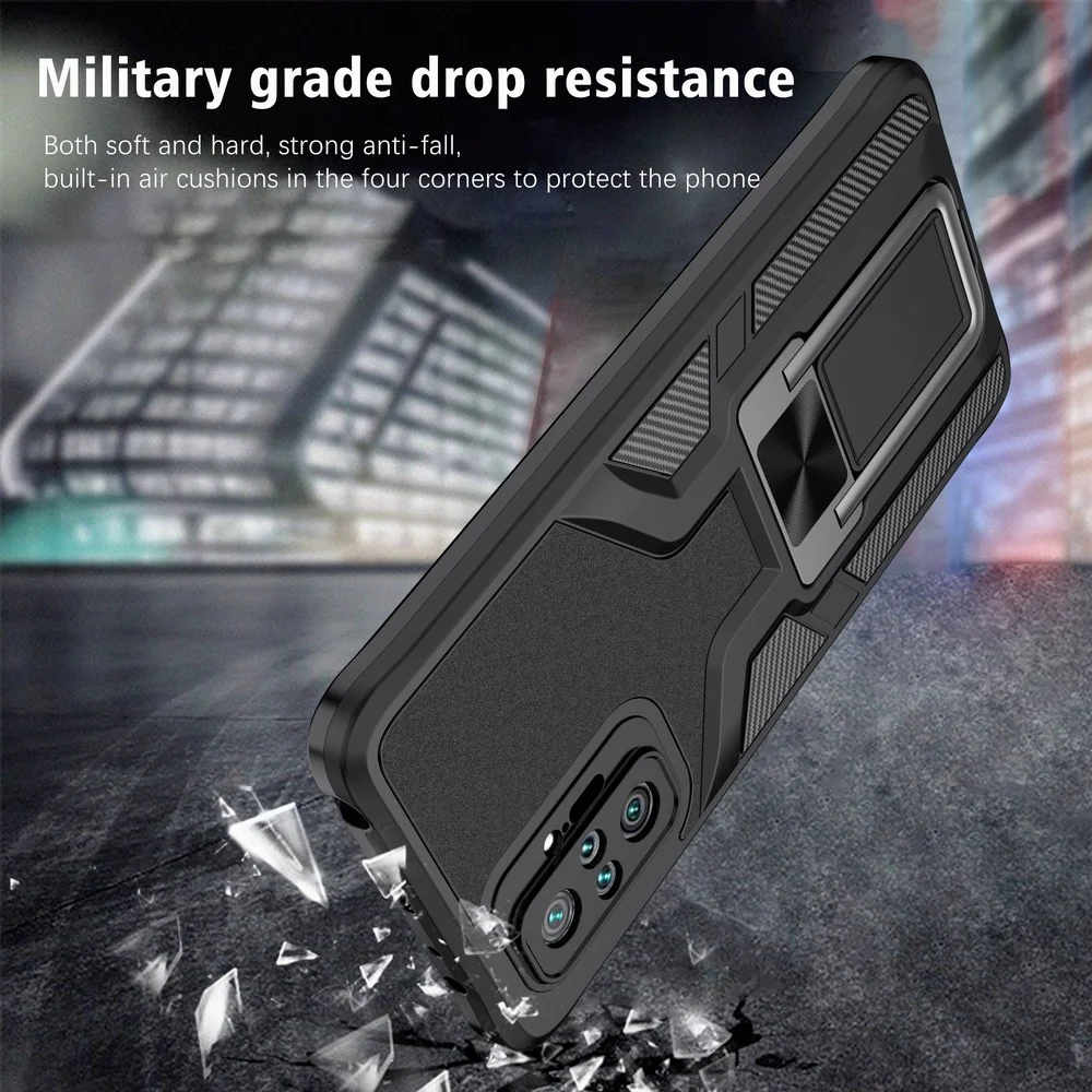 

For Xiaomi Redmi Note 10 Pro 4G 10S 9 Pro Max Case for Redmi Note 9 9S K40 Pro Magnetic Car Holder Armor Case Protective Cover