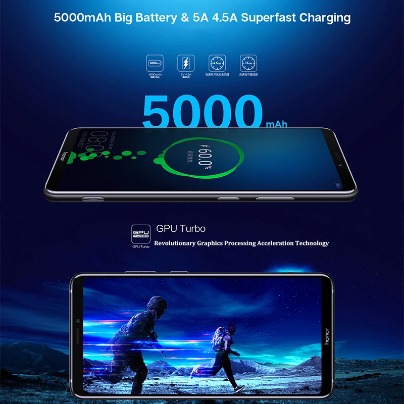 Honor Note 10 смартфон 6 ГБ 128 Kirin 970 Восьмиядерный 95 ''экран 5000 мАч 24мп задняя камера