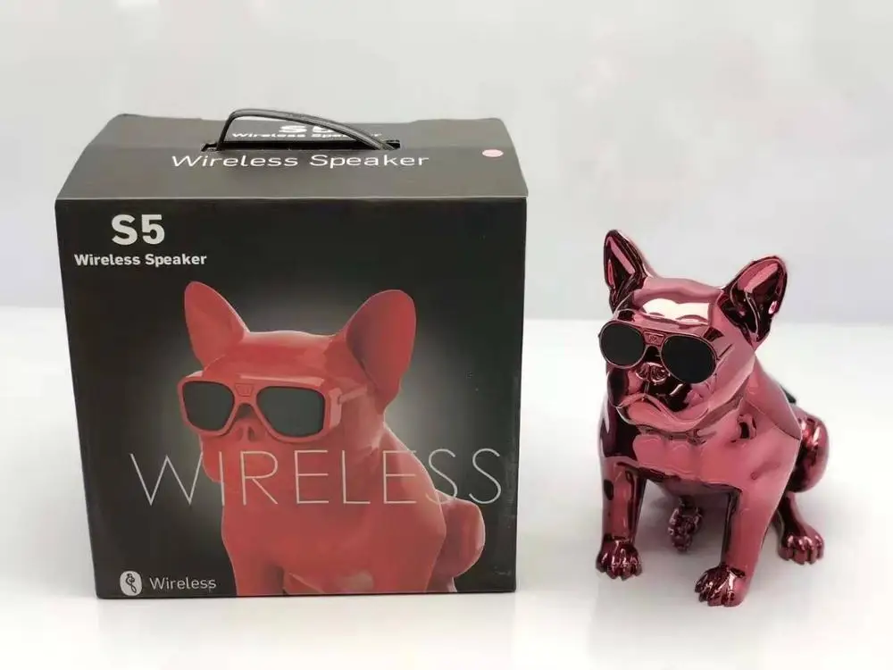 S5-Rose golden Беспроводной Bluetooth динамик S4╱S5 бульдог динамик сабвуфер многофункциональные компьютерные колонки Портативный HIFIBass плеер для подарков - Цвет: S5-Rose golden