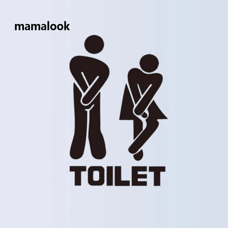 

High Quality Wall Stickers Removable Cute Man Woman Washroom Door Toilet WC Sticker Family DIY Decor Home Wallpaper