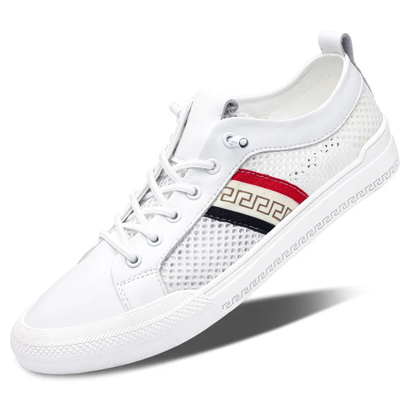 

Мужские туфли для скейтборда, белые сетчатые дышащие туфли, Повседневная Молодежная обувь, большие размеры, лето 2021