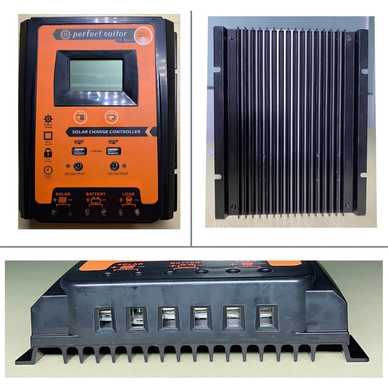 Контроллер Заряда MPPT Солнечный контроллер с ЖК-дисплеем Disaplay Dual USB 5V солнечная