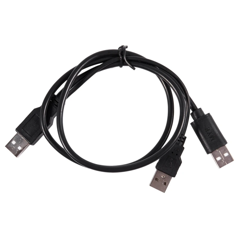 USB 2.0 Type A Male to Dual Y Splitter Cable Cord Black | Электроника