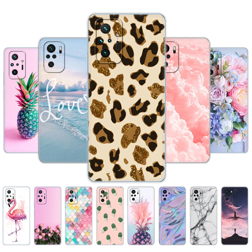 For Xiaomi Redmi Note 10 Case 4G 5G Silicon Soft Tpu Back Phone Cover For Redmi Note 10 Pro Global Case For Redmi Note 10S Coque
