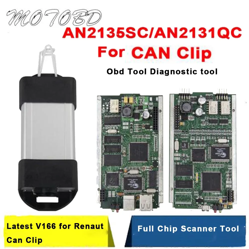 2019 Новинка V166 для Can Clip OBD OBD2 диагностический интерфейс Obdtool CanClip с AN2135SC/AN2131QC полный