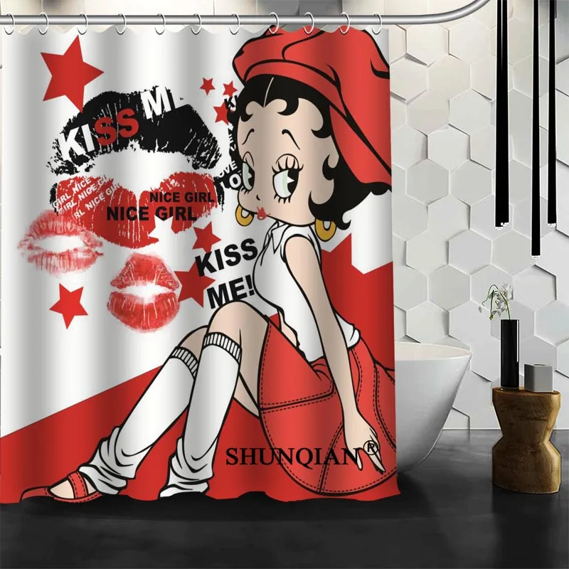 

Custom Betty Boop Shower Curtain Modern Fabric Bath Curtains Home Decor Curtains More Size Custom Your image