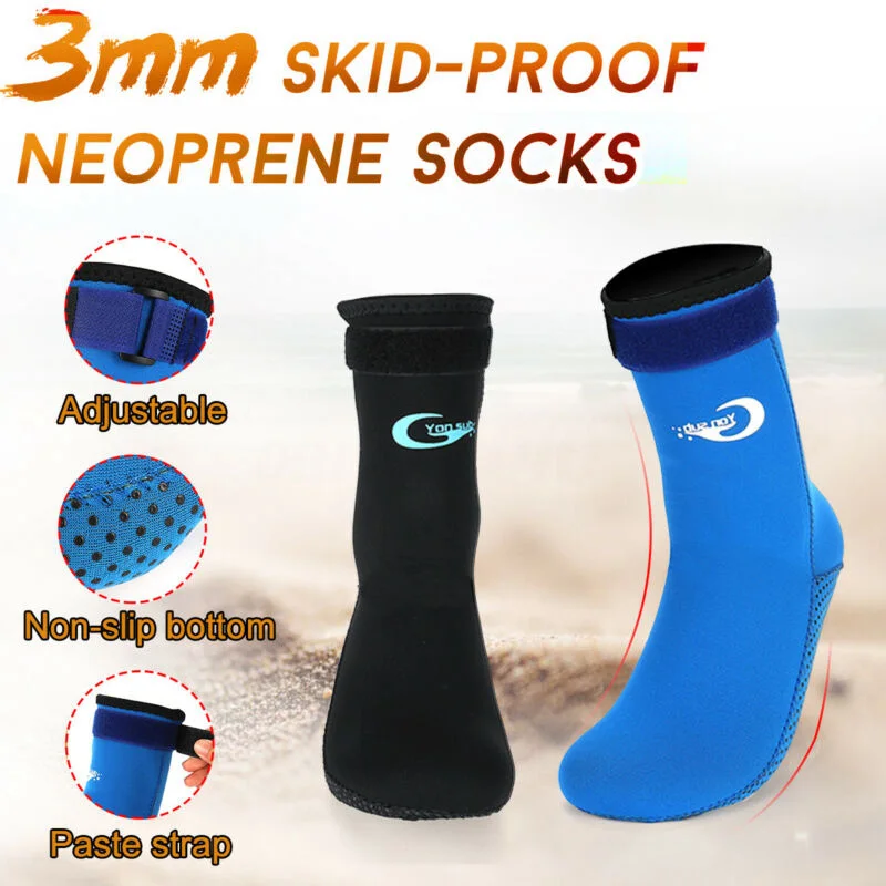 

Yon Sub 3mm Neoprene Diving Socks Comfortable Skid-proof Scuba Surfing Snorkeling Swimming Supplies Men Women Socks