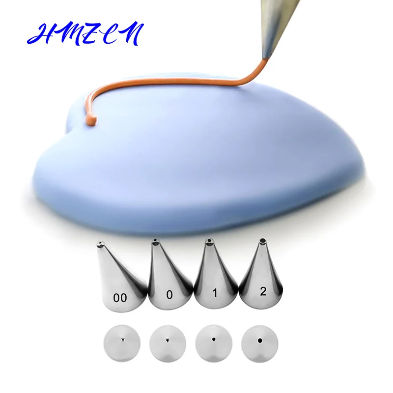 

4Styles Stainless Steel Icing Piping Nozzles Set Cream Chocolate Tips Cake Decorating For Pastry Mousse Cookie Kitchen Baking