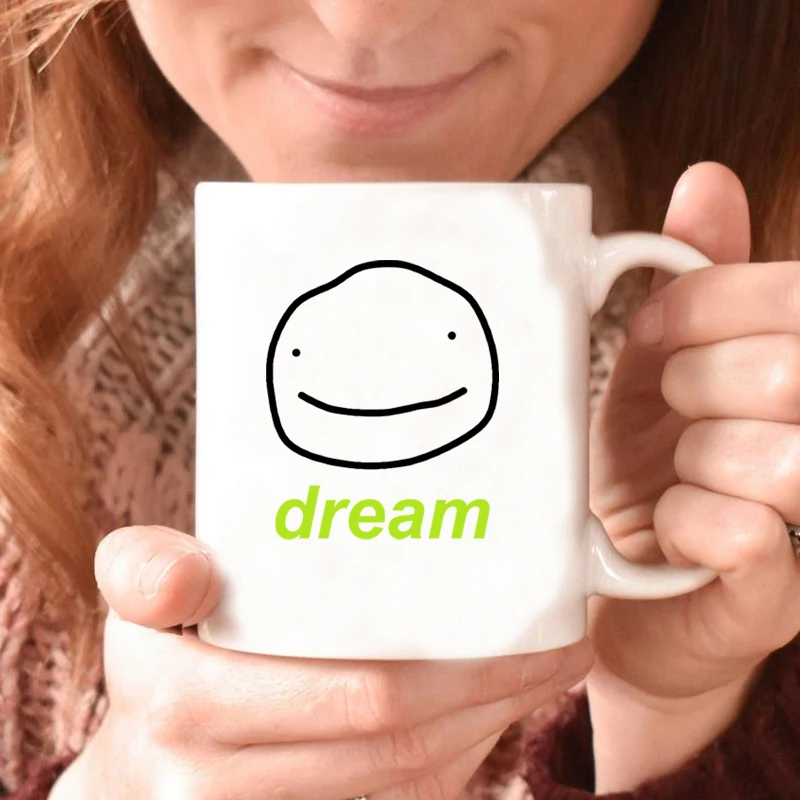 

Кружка Dream Smp с графическим изображением смайлика, кофейная чашка, чайная чашка для мечты, чайная чашка Tommyinnit, стильная кружка для геймеров, к...