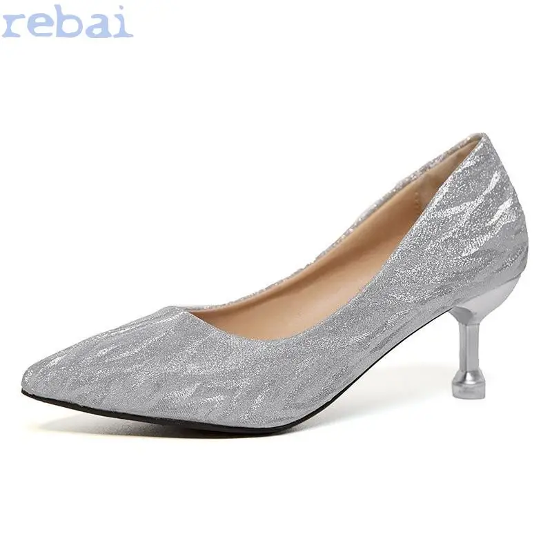 

2021 new high heels pointed toe women's shoes sexy wedding shoes Women Heels Pumps Women Shoes Nude Heels Party Shoes