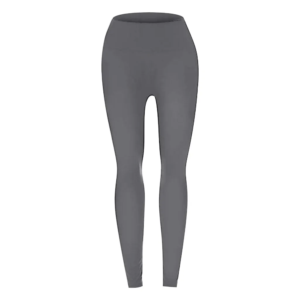 Женские спортивные Леггинсы с высокой посадкой однотонные леггинсы эластичной