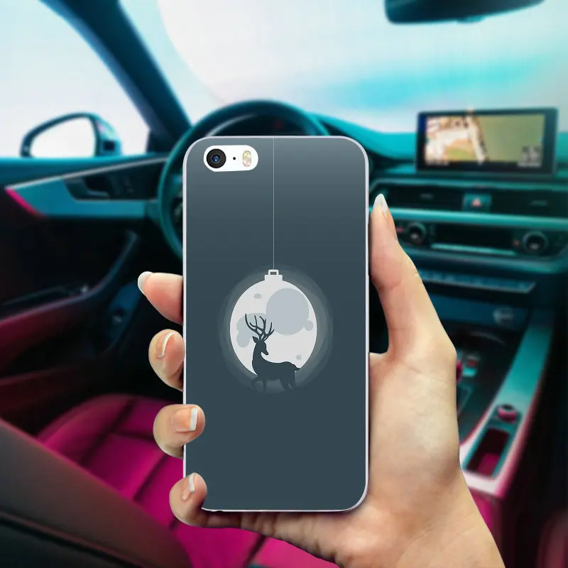 Милый Рождественский и новогодний дизайн для iphone 5 мягкие силиконовые чехлы