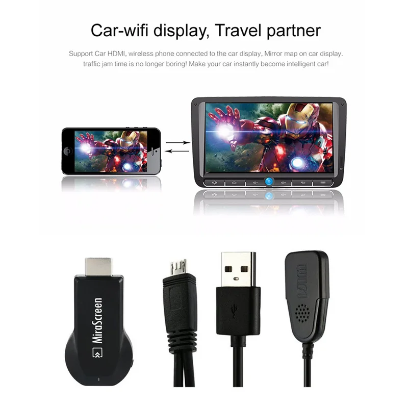 Mirascreen TV Dongle HDMI-совместимый OTA Stick Беспроводной Wi-Fi дисплей приемник Miracast Airplay Anycast