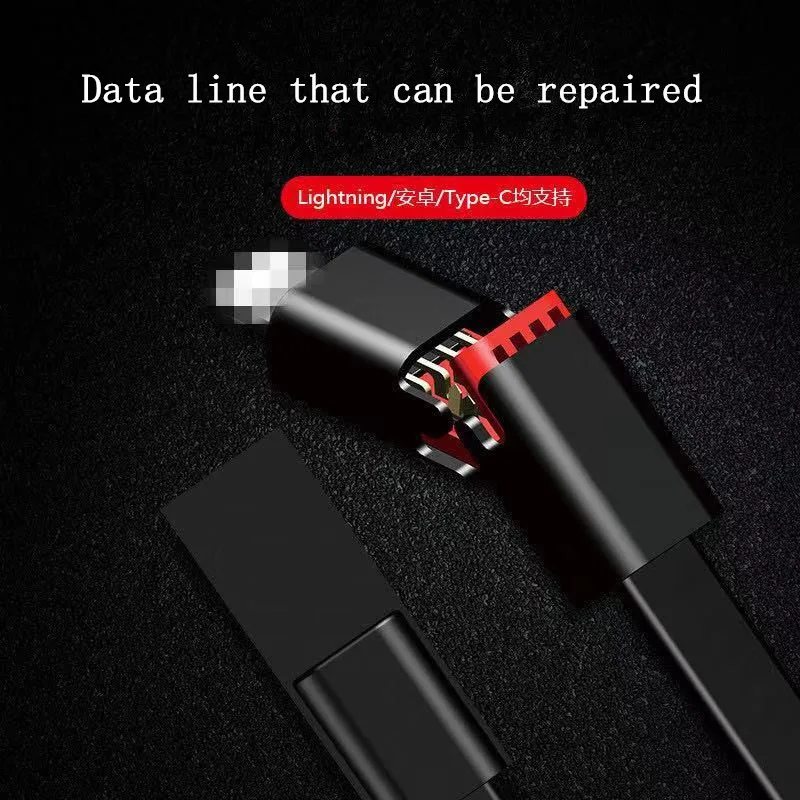 Креативный ремонт, линии передачи данных, повторно используемый usb-кабель для iPhone/Micro USB/type C, быстрое зарядное устройство, многоразовый usb-кабель 1,5 мм