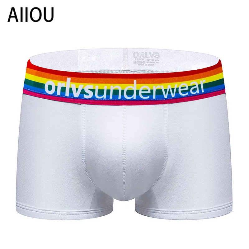 

AIIOU Boxer Mens Underwear Men Cotton Breathable Boxershorts Underpants Fashion Lingerie Cueca Male Panties Gay Boxer Briefs