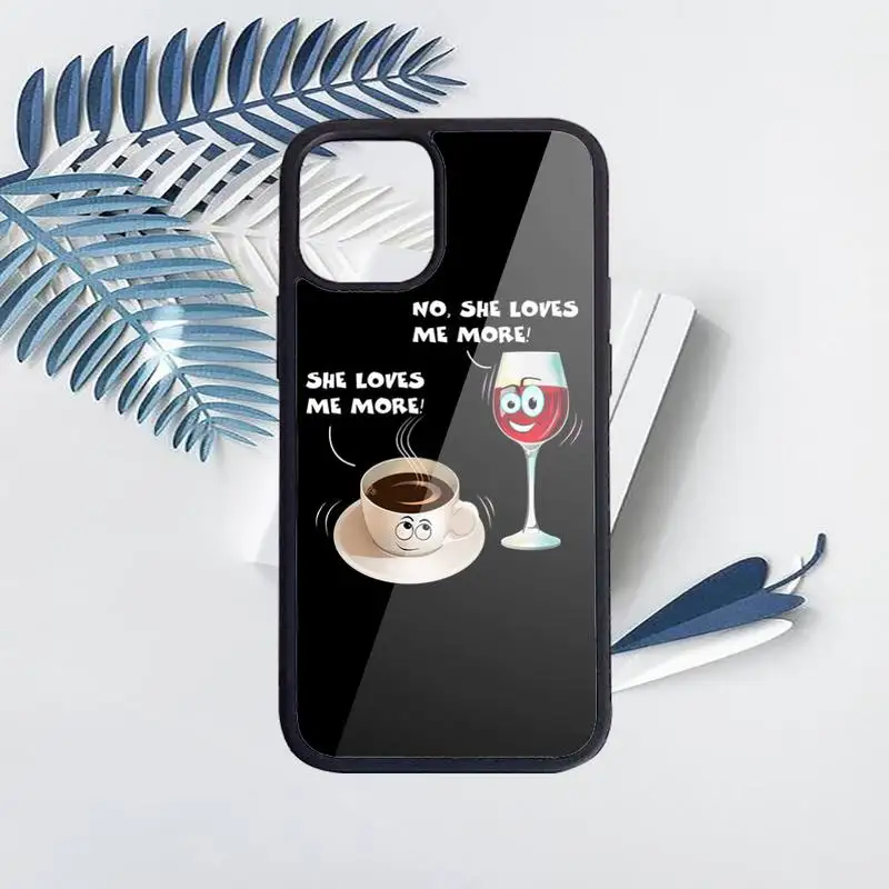 

Coffee Wine Cup Phone Case for iPhone 11 12 pro XS MAX 8 7 6 6S Plus X 5S SE 2020 XR Hard PC