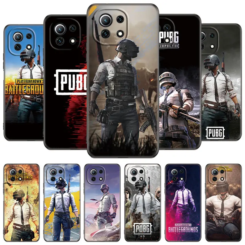 Чехол для телефона Pubg Game Xiaomi Mi Redmi POCO X3 NFC GT F3 M3 10T 11T 7 7A K20 K40 Pro 11i A2 11 Lite CiVi черный