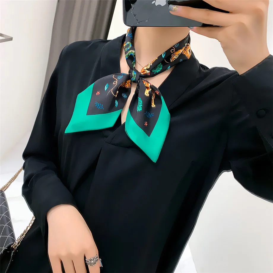 Зимний женский шарф длинная облегающая женская Косынка платок модный бренд