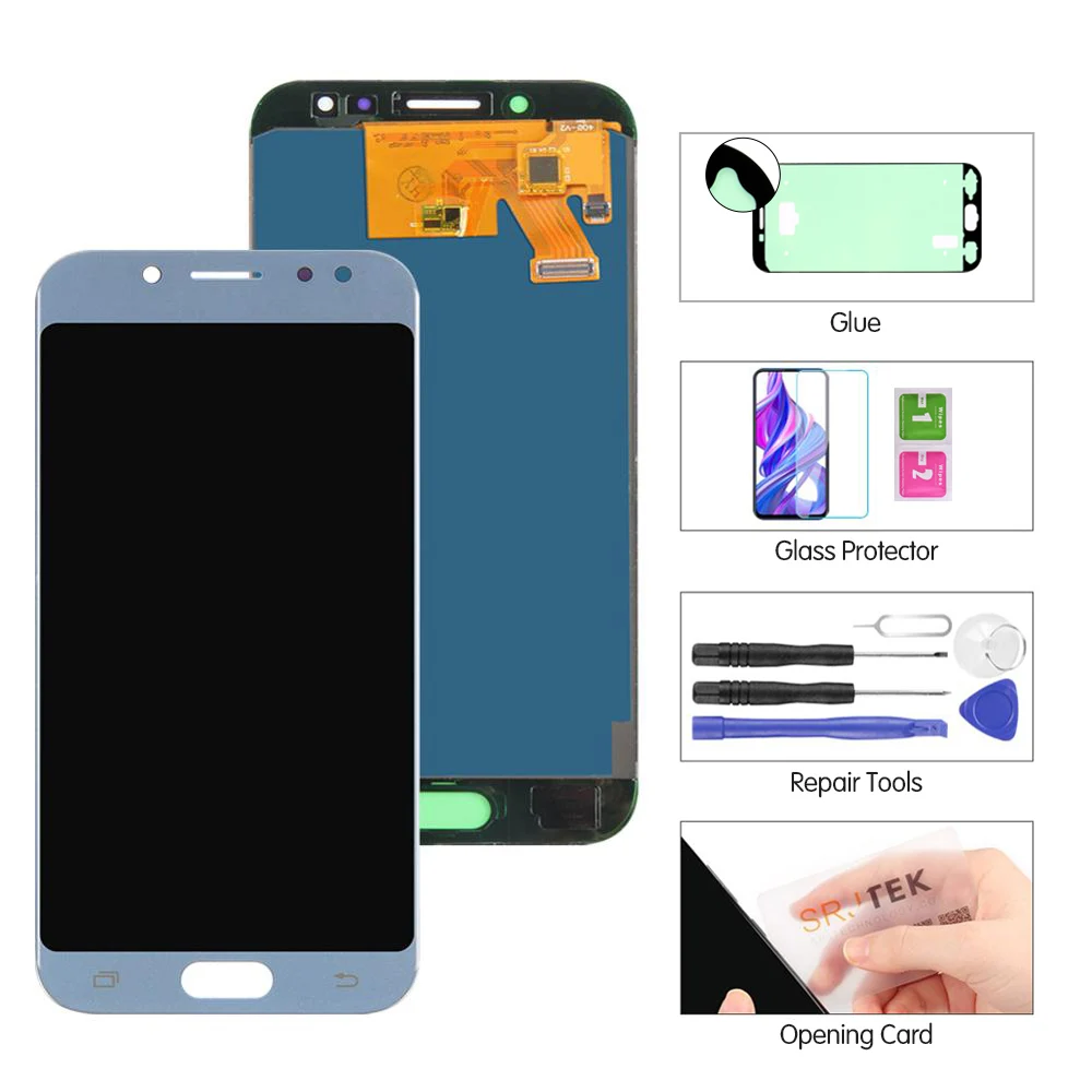 5," для SAMSUNG GALAXY J530 J530F J530FM SM-J530F J5 Pro ЖК-дисплей Панель модуль сенсорный экран дигитайзер сенсор в сборе - Цвет: Light Blue no Frame