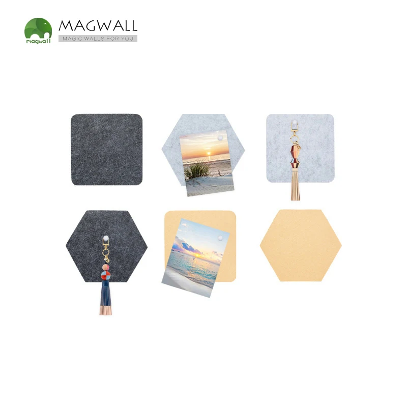 Магнитная цветная войлочная квадратная доска для объявлений Magwall серия кубиков