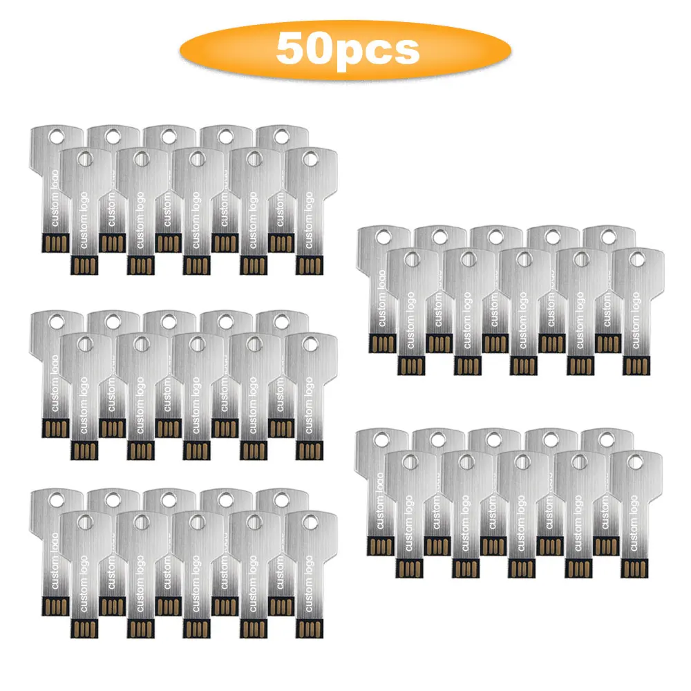 Рекламные подарки Флешка 50 шт./лот Бесплатная Пользовательский логотип и быстрая