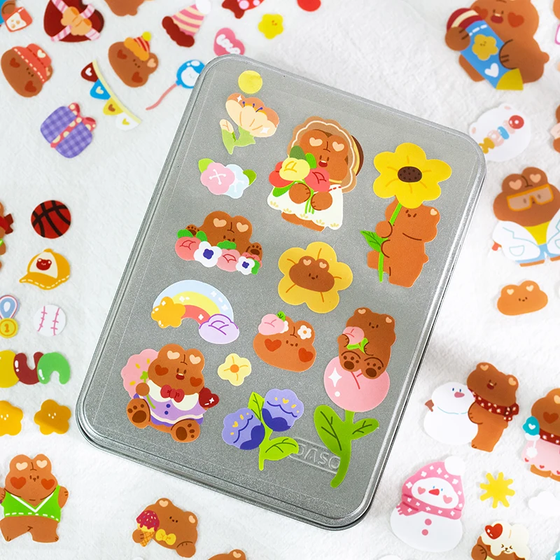 Набор наклеек для скрапбукинга Mohamm кавайный мультяшный медведь штук | Канцтовары