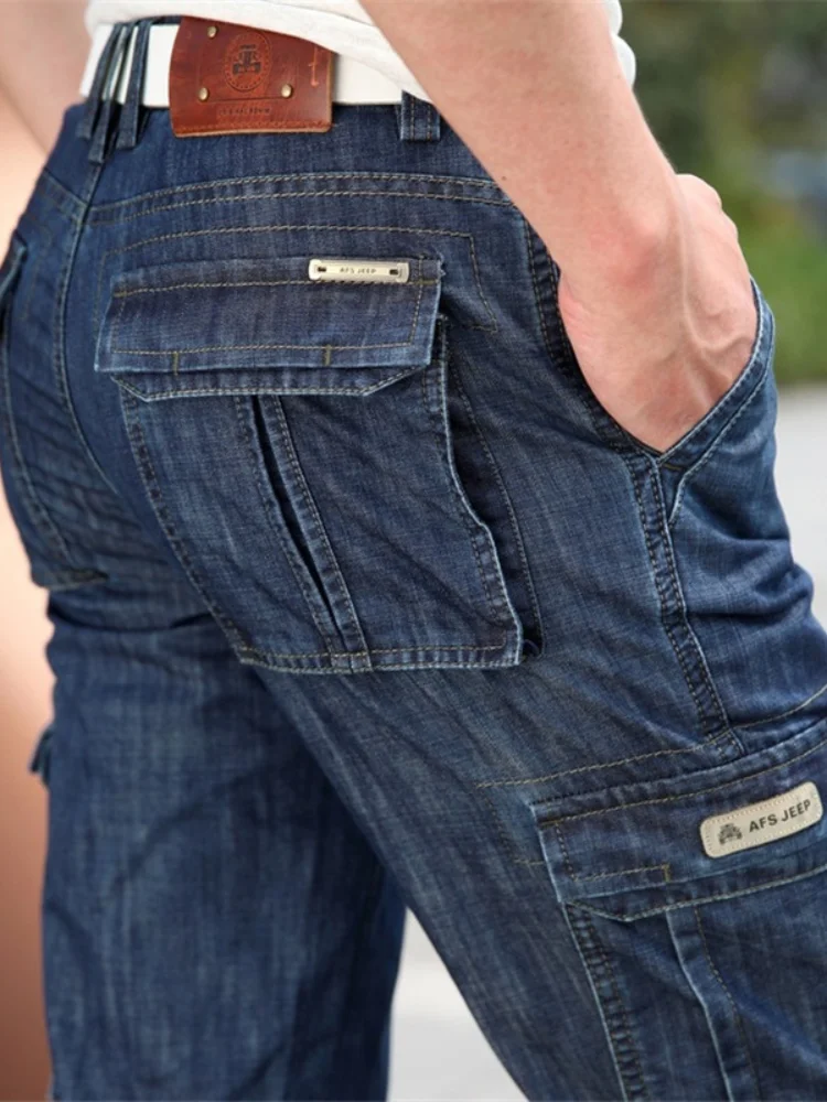 

Cargo Jeans Men Big Size 29-40 42 Casual Military Multi-pocket Jeans Male Clothes 2020 New High Quality