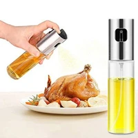 stainless olive oil sprayer kitchen cooking accessories spray pump fine bottle kitchen transparent press spray oil bottle
