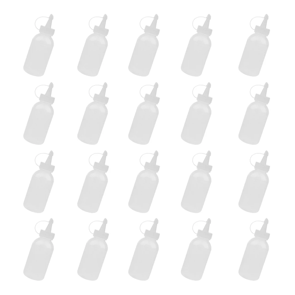 20pcs 100ml Glue Applicator Bottle Plastic Liquid Tip Bottles With Cap for DIY Craft | Инструменты
