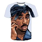 Футболка Tupac 2pac для мальчиков, футболки в стиле хип-хоп Шакур, Makaveli Rapper, винтажная графическая Новинка, уличная футболка в стиле панк, детская одежда