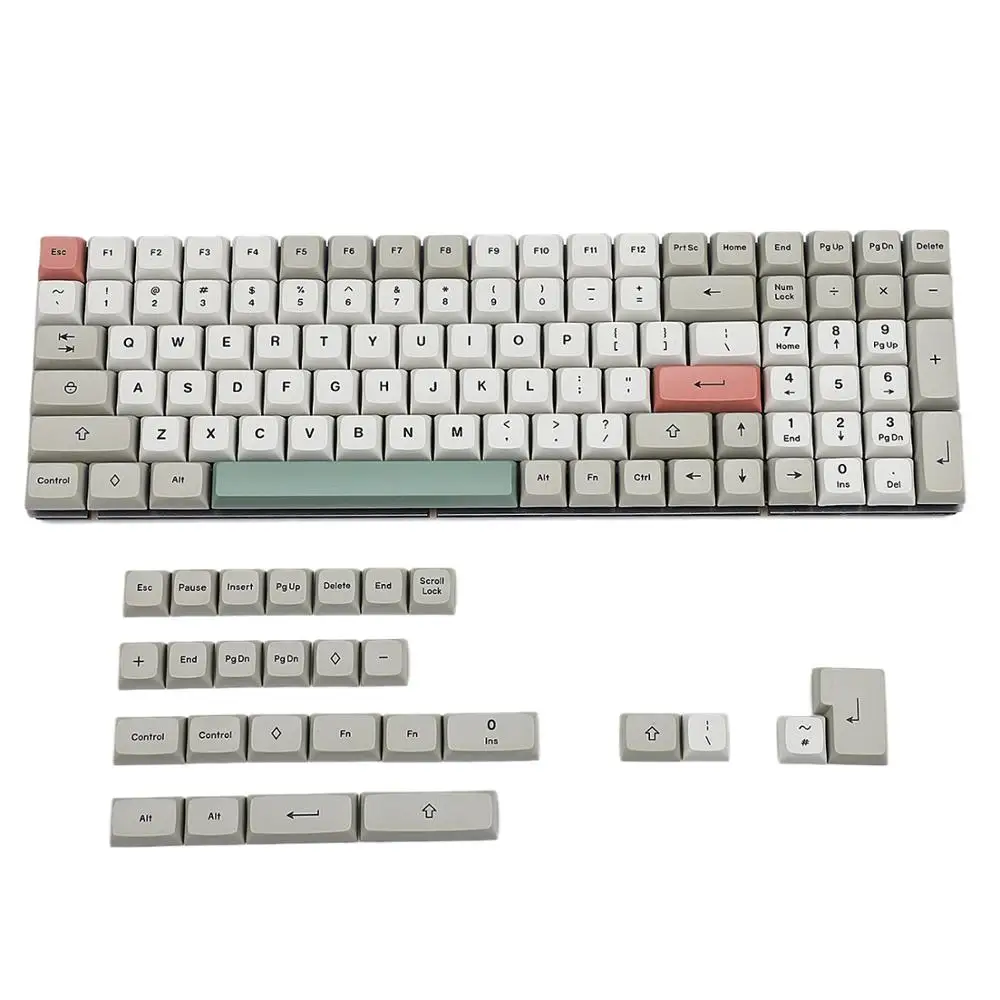 XDA 125 краситель Sub 9009 Ретро ПБТ полный набор клавиш для MX механическая клавиатура