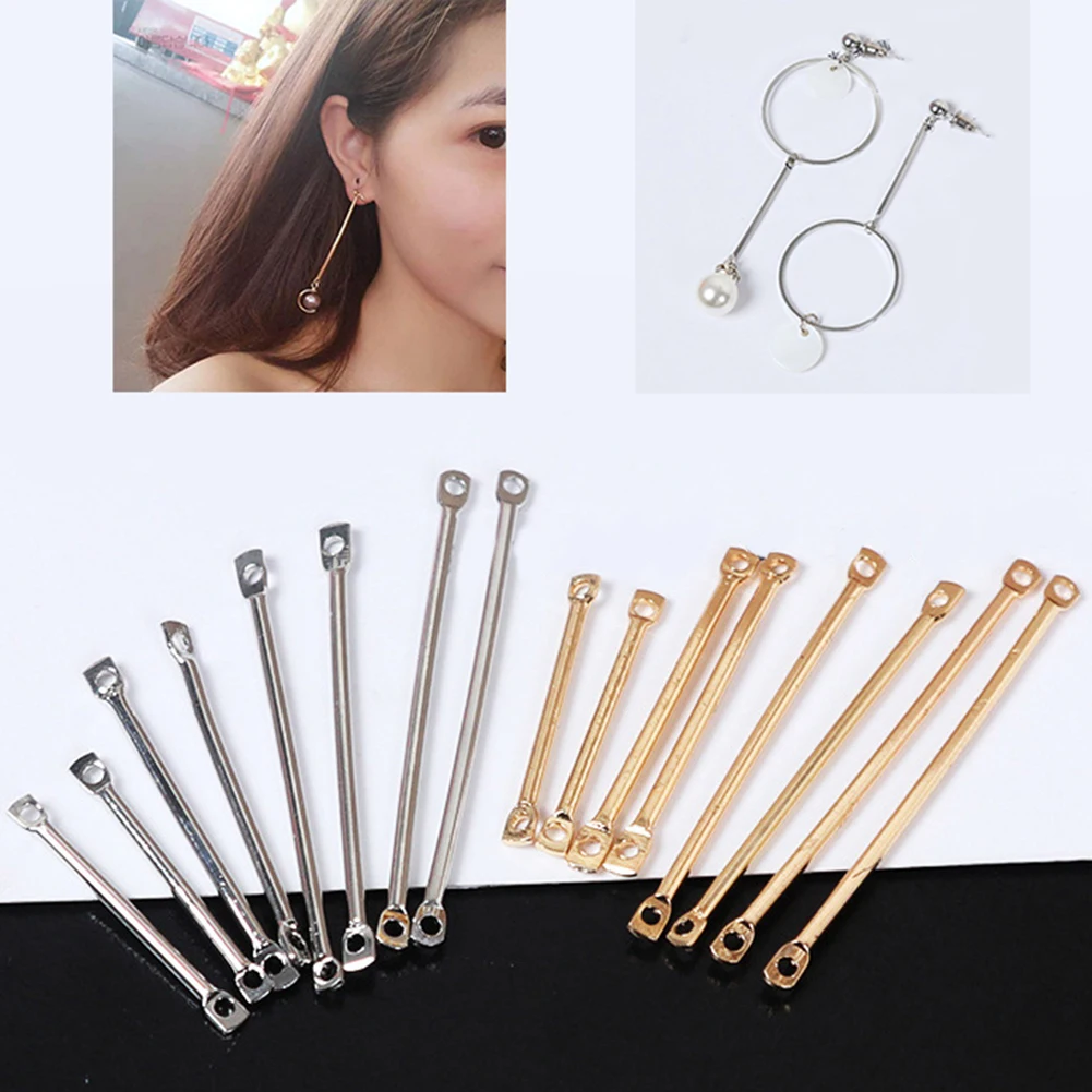 10 шт./компл. двухцилиндровый шатун металлические серьги клипсы для ушей крючки DIY
