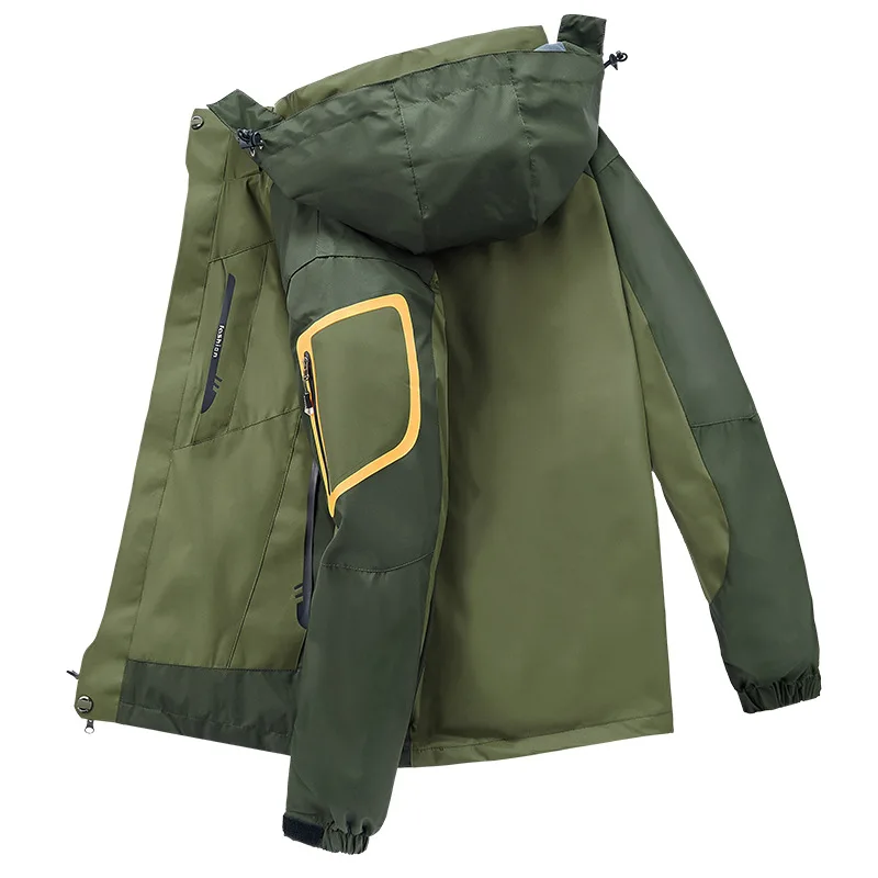 Outdoor Winter Jackets for Men and Women Three-in-one Detachable Plus Velvet Thick Windproof Jacket Mountaineering Clothing
