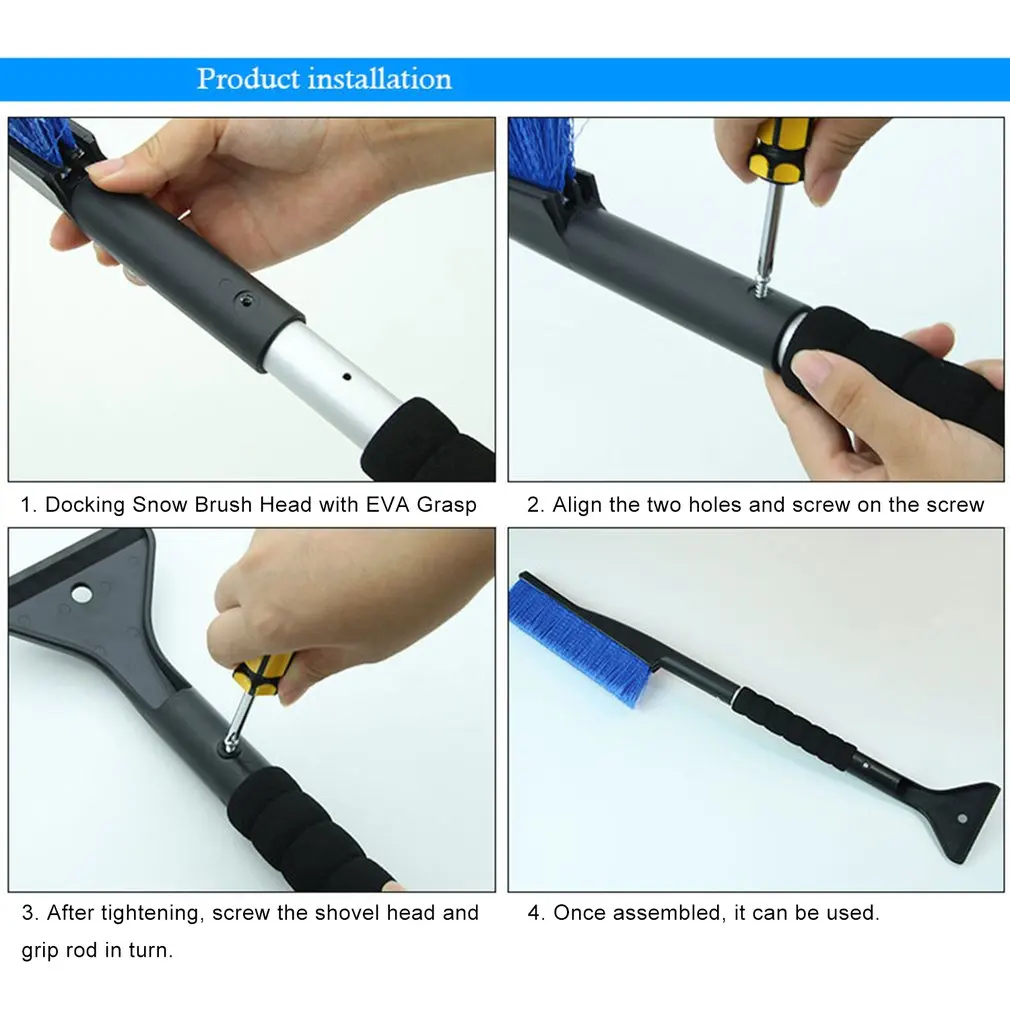 Автомобильный зимний скребок для льда лопата снега 2 в 1 большой 10 дюймов щетка