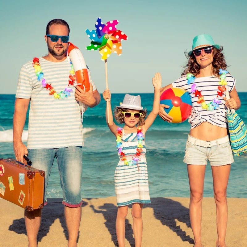 1 шт. Гавайские ожерелье цветы Гавайская тропическая Луо Свадебные пляжного