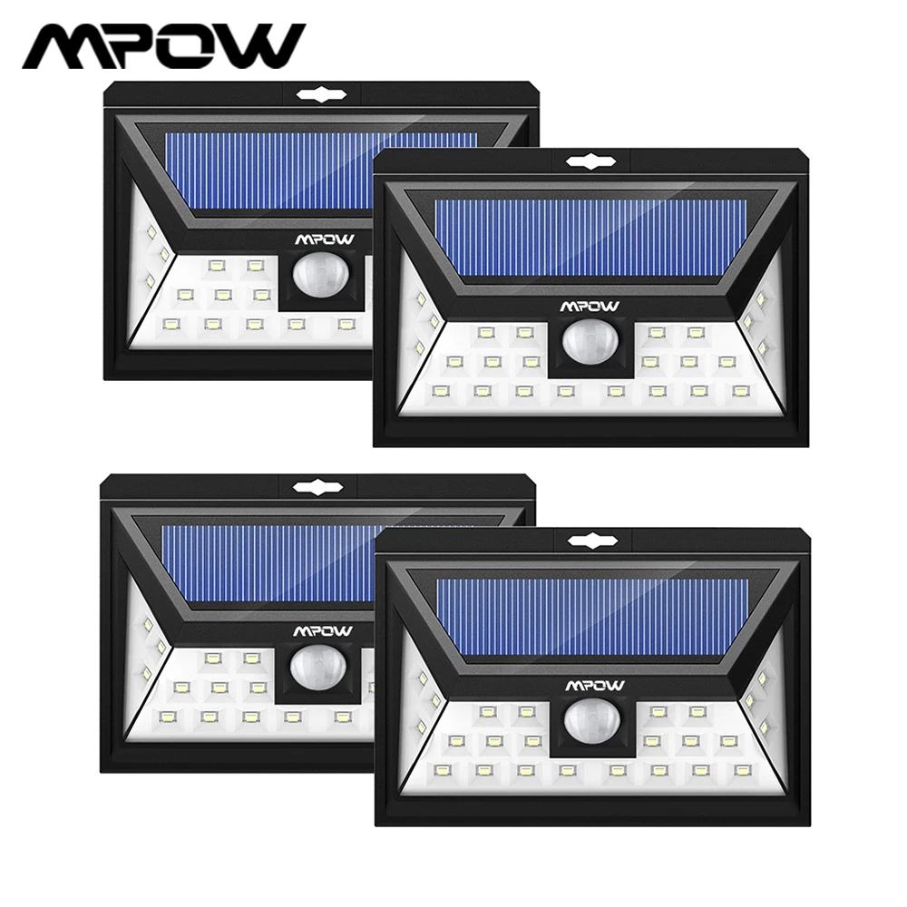 Наружный беспроводной настенный светильник Mpow на солнечной батарее