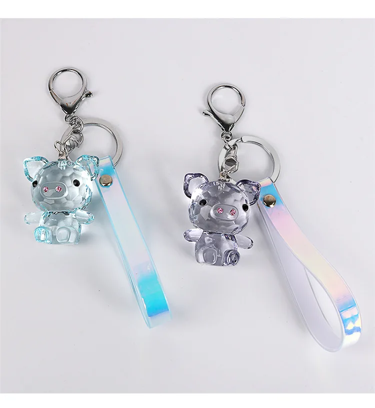 Модные ювелирные изделия милый брелок Цвет с украшением в виде кристаллов на