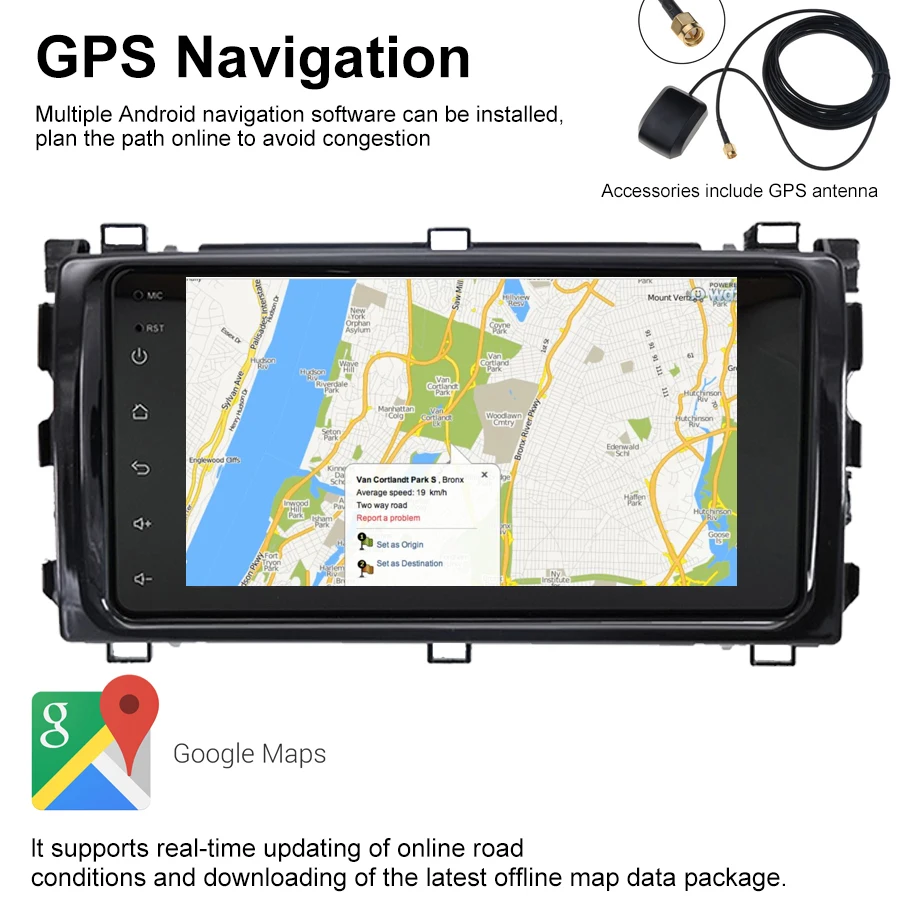 Магнитола с GPS-навигацией для TOYOTA Auris Hybrid 2013 2014 Android 11 No 2din автомобильное радио