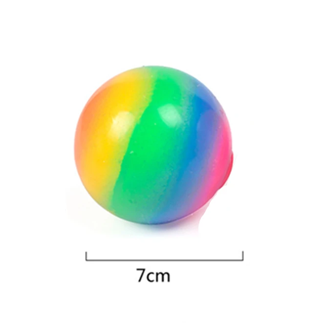 1PCs 7cm Stress Balls Rainbow Colorful Soft Foam Squeeze Squishy Toys for Kids Children Adults Relief Funny | Игрушки и хобби