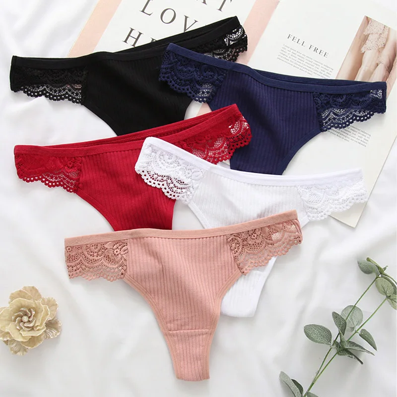 

1pcs Ladies Sexy Panties Solid Color Comfortable Lace Edge Panties Lingeri Panties Ladies G-String Ladies Thong Underwear