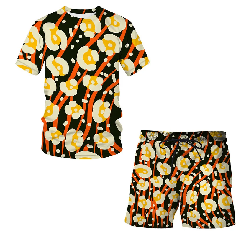 Мужская футболка с коротким рукавом и шорты комплект круглым вырезом