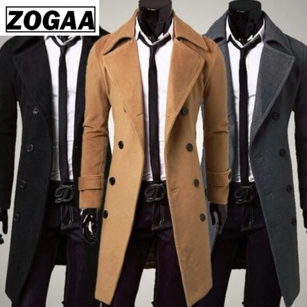 Zogaa 2019 осень и зима Новая мужская мода бутик сплошной цвет бизнес повседневное