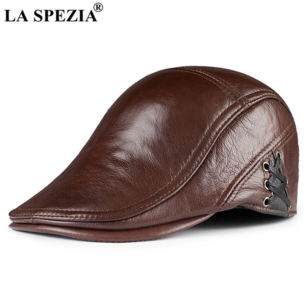 Мужская Зимняя кепка осень-зима кепки газетчика берет из натуральной коровьей